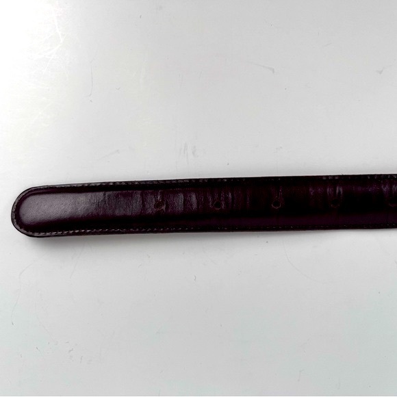 Coach 5700 Belt Burgundy Burnished Cowhide Solid Brass Buckle 38” 95cm - Picture 15 of 16